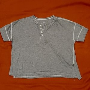 American Eagle Women's Quarter-Buttoned Shirt